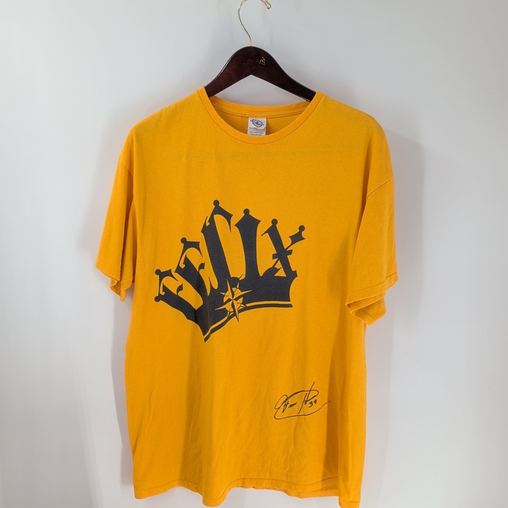 Seattle Mariners Delta Pro‎ Weight Mens Yellow King Felix Signature T-Shirt XL